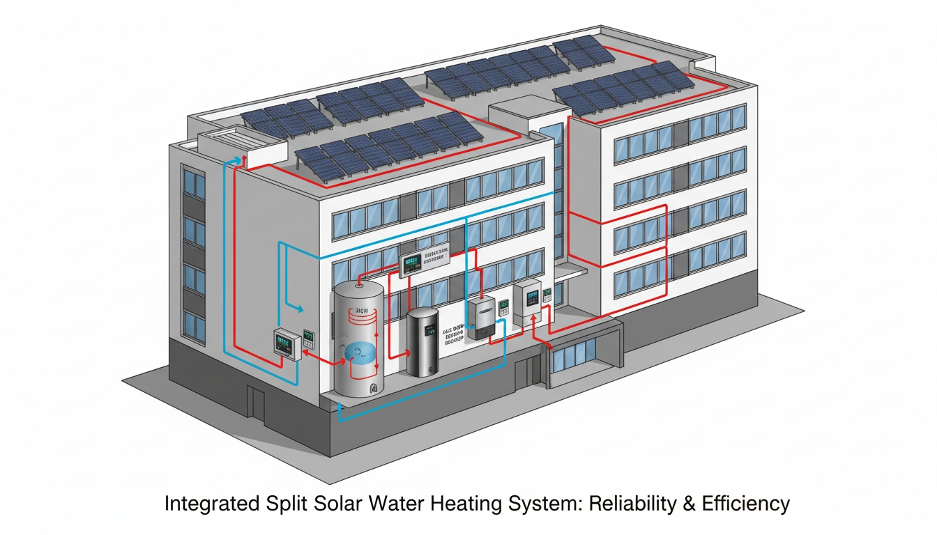 Buyer evaluation guide for split solar water heating system covering hot water demand, collector selection, tank design, control logic, installation quality, serviceability, and total cost of ownership